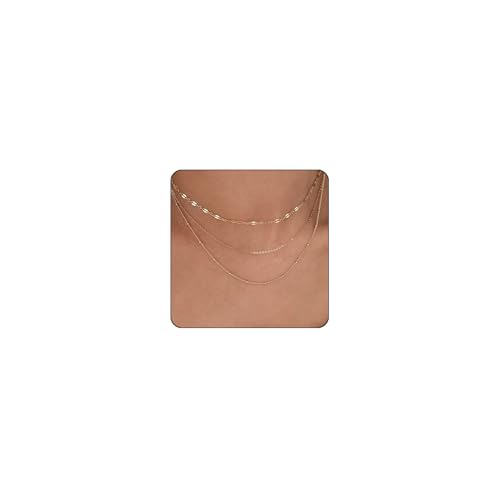 Elegance 11 designs Gold Plated Thin Chain Layered Necklaces For Women Non Tarnish,18k Gold Plated Stainless Steel Dainty Waterproof Gold Necklace Set Stack For Women Gifts Jewelry - color: Gold Necklace2301