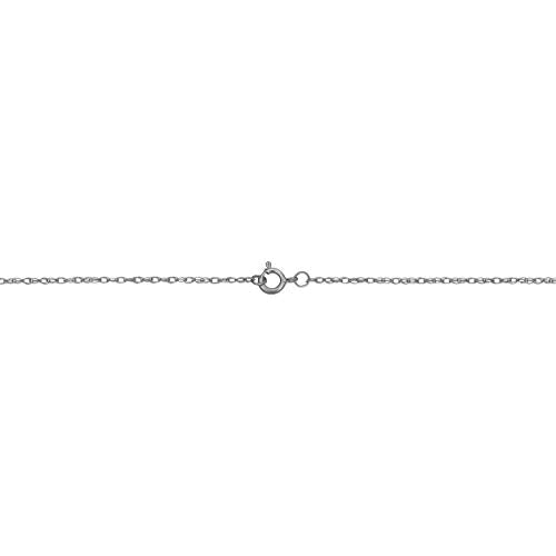 Kooljewelry Womens Classic Rope Chain - 14k White Gold Barely-There Necklace Thin Lightweight - size: 24 inch, style: 0.9 mm wide