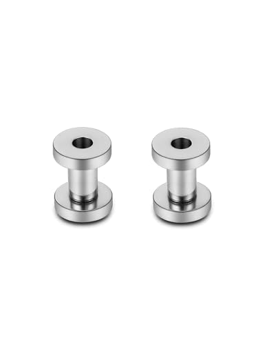 Astm F136 Titanium Ear Gauges Screw Fit Flesh Tunnels Plugs Gauges Earring Expander Stretcher Ear Tunnels For Ears 10G 8G 6G 4G 2G 0G 00G Plug Earrings Body Piercing Jewelry For Women Men - color: 6G Tunnels