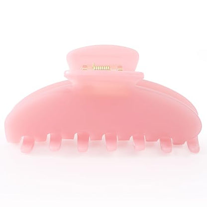 Pink Hair Clips Womens Big Claw Clip Nonslip for Thick Hair 4in | Large Celluloid Butterfly Jaw Clips, Trendy Blue Claw Clips Strong Hold, Jumbo French Hair Clip for Thick Hair - color: Pink Claw Clip