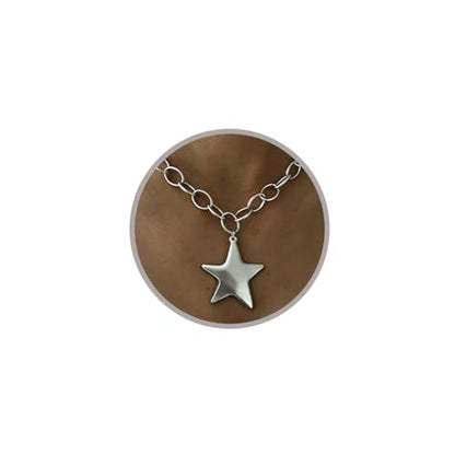 Sora Tuki Chunky Star Necklace for Women Trendy Big Statement Necklace Large Star Pendant Necklaces Thick Chain OT Toggle Necklaces Boho Chunky Jewelry - style: Style 2 - S