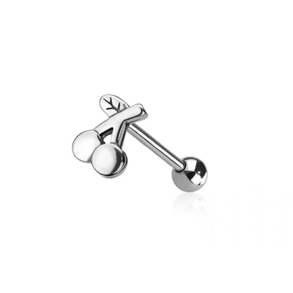 Pierced Owl 14GA 316L Stainless Steel Cherry Tongue Barbell