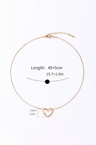 Heart Pendant Necklace – Dainty & Minimalist Style for Daily Wear - style: Minimalist/Dainty