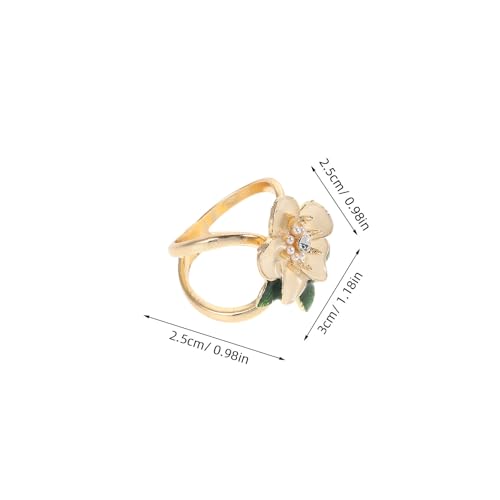 8pcs Floral Flower Scarf Rings Clips for Women, Alloy Shawl Buckle Pins with Lifelike Design, Elegant and Artistic Scarf Holder for Shawls, Ties on Occasions