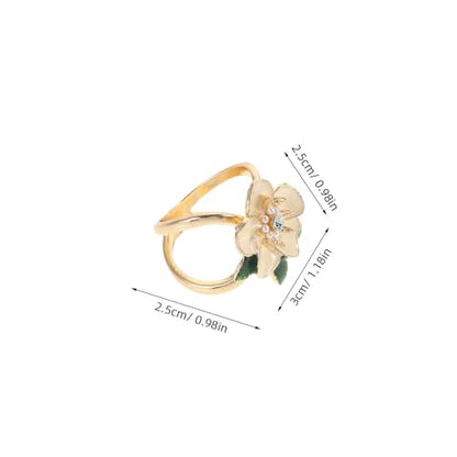 8pcs Floral Flower Scarf Rings Clips for Women, Alloy Shawl Buckle Pins with Lifelike Design, Elegant and Artistic Scarf Holder for Shawls, Ties on Occasions