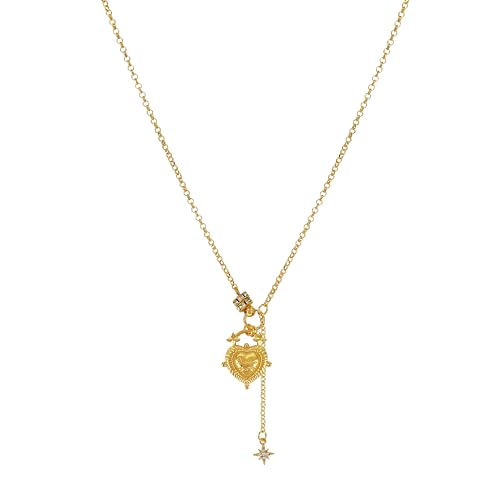 Irregular Heart Necklace for Women Y2k Pink Zircon Pearl Diamond Women's Fashion Pendant Hot Fashion Pink Jewelry for Women - color: Style27