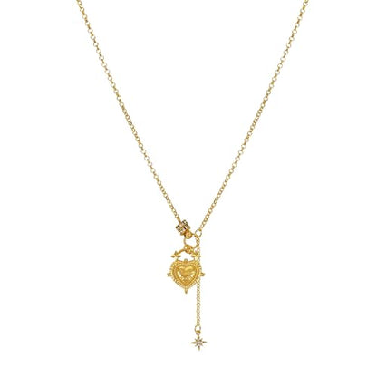 Irregular Heart Necklace for Women Y2k Pink Zircon Pearl Diamond Women's Fashion Pendant Hot Fashion Pink Jewelry for Women - color: Style27
