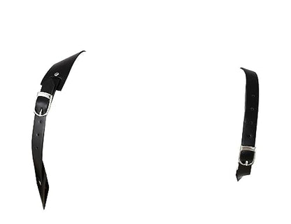 Mens Black Leather Armors Suspenders Shoulder Strap Body Chest Harness Chain Belt Adjustable Gay Punk Clubwear Costume - color: Black5