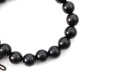 Eigso 6-8mm Wood Beads Bracelet Prayer Beads for Meditation Buddha Tibetan Bracelet for Men and Women - color: B3:10MM Ebony