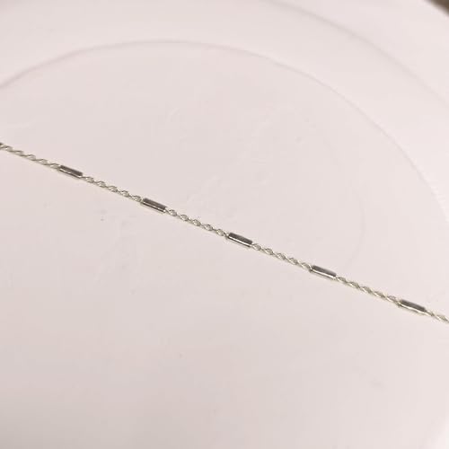 Sterling Silver Chain Bracelets for Women - Dainty 925 Silver Adjustable Bracelets, Minimalist Layering Jewelry, Stackable Chain Styles - style: E