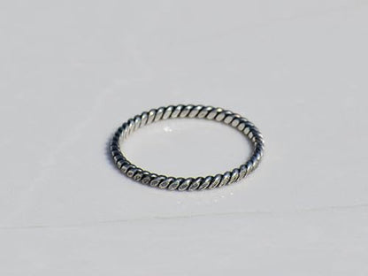 Twist Stacking Ring 925 Sterling Silver Minimalist Delicate Ring for Women Knuckle Thumb Promise Ring Everyday Jewelry Gift