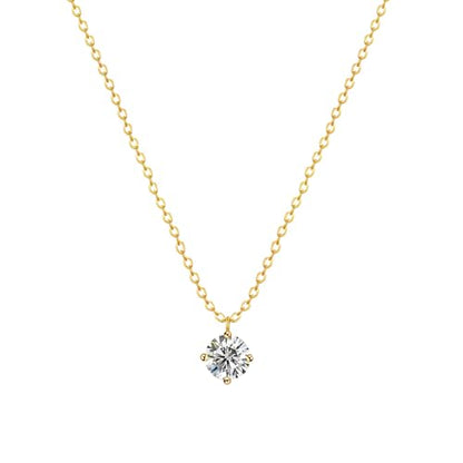 Zeffy Diamond Necklaces for Women, Dainty Gold Necklace 18k Gold Plated Layered Necklaces Simple Gold CZ Diamond Pendant Necklaces for Women Trendy Jewelry Gifts for Girls - color: Diamond Gold Necklace