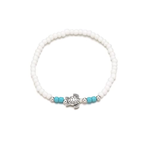 Boho Turtle Anklet Beaded Anklet Bracelet Fashion Beaded Foot Jewelry Anklets for Women, in, Black