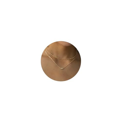 Layered Necklaces for Women - 14K Dainty Gold Plated Layering Chokers Necklaces Set Multilayer Delicate Necklace Trendy Adjustable Long Layered Necklaces for Women - style: 24 Evil Eye Necklace