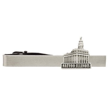 LDS Nauvoo Illinois Temple Silver Steel Tie Bar - Tie Clip - Priesthood Gift, LDS Missionary, Tie Clip