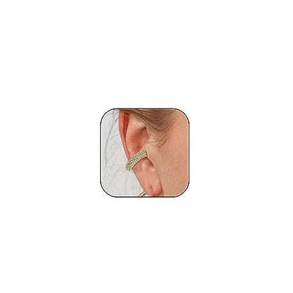 Ear Cuff Earrings for Women Chunky Ear Cuffs Non Piercing | Clip on cartilage earrings helix fake earrings jewelry trendy stuff christmas gift stocking stuffers - color: Q