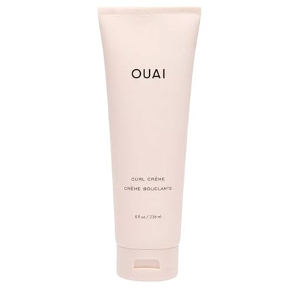 OUAI Curl Cream - Curl Defining Cream with Chia & Linseed Oil - Enhances Definition, Hydration & Shine - Tames Frizz & Protects from Humidity - Silicone-Free Curly Hair Products for Women (8 oz) - size: 8 Ounce (Pack of 1)
