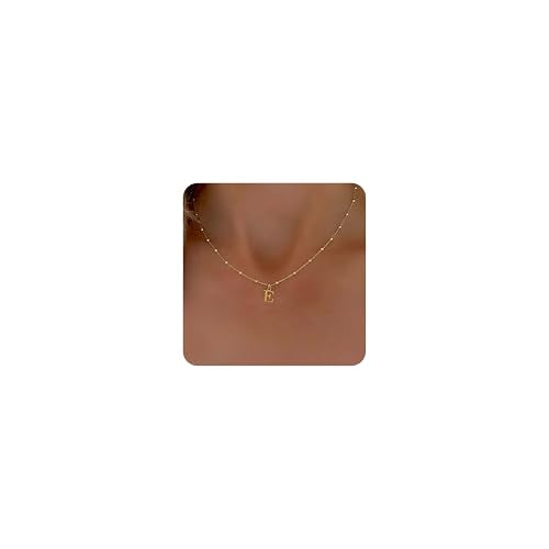 Initial Necklaces for Women, Dainty A-Z Pendant Letter Charm Necklace Personalized Name Necklaces for Women Trendy Jewelry Gift - color: E, style: G