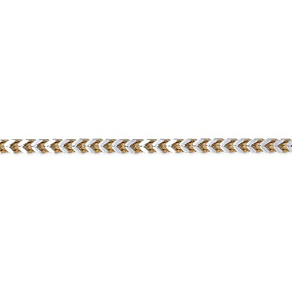 Reeds Two-Tone Stainless Steel Foxtail Chain Bracelet | 5mm | 8.5 Inches