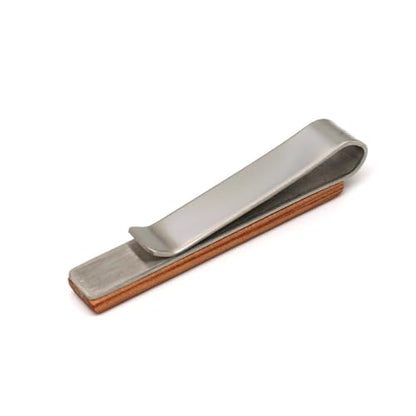 STJARNA Wood Tie Clip Brown 2inch Stainless Steel Tie Bar Handmade Jewelry - style: Light Brown