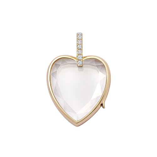 Women Locket Necklace Titanium steel Round 18K Gold Photo Lockets that Hold Picture Living Floating Memory Glass Locket Necklace for Family, Friends, Lovers - color: Gold heart