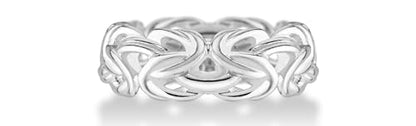 Miabella 925 Sterling Silver Italian 7mm Byzantine Band Ring for Women Made in Italy - size: 10
