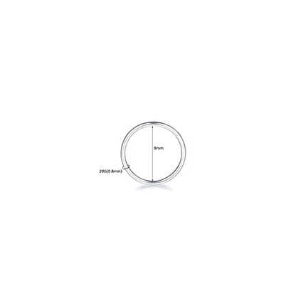 Aumeo 14G 16G 18G 20G Nose Ring Hoop Stainless Steel Hinged Segment Rings Hoops Nose Clicker Ring Tragus Helix Cartilage Daith Rook Earring Piercing Jewelry for Women Men - style: 5pcs 20g 8mm mixed colors