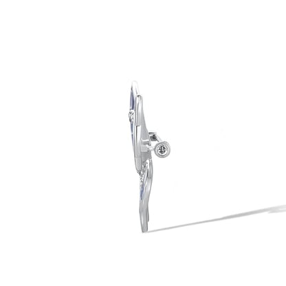 Santuzza 925 Sterling Silver Enamel Brooch Pin for Women - color: [A]Butterfly