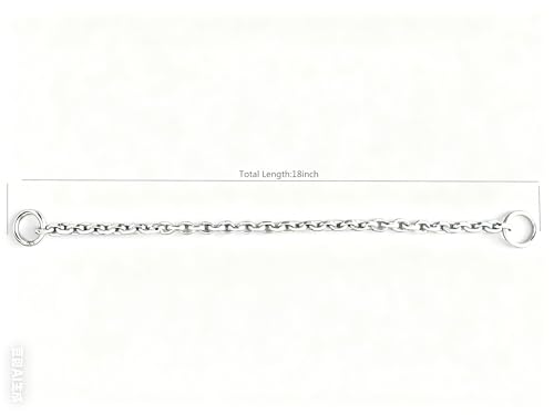 Dog Choker Collar Slip Chain,Stainless Steel Collar for Small and Medium Dogs,Puppy Dog Training Metal Necklace,Silver Hardware (4.0mm,18inch) - size: (4.0mm,18inch)