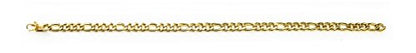 14KT Gold Plated Anklet Foot Bracelet Figaro Chain 10" X 6MM - TOBILLERA PULSERA para EL Pie
