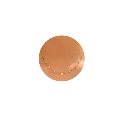 Dainty Necklaces with CZ Inlaid Minimalist Stackable Fashion Gifts - color: Star-GD