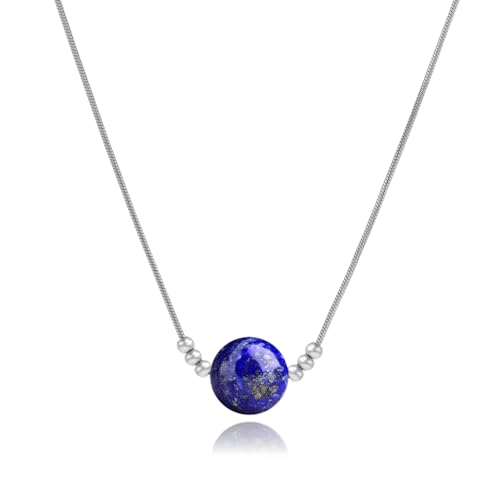 Healing Crystal Necklace for Women - Natural Stone Beaded Handmade Gemstone Jewelry - Protection Crystals Birthstone Necklace