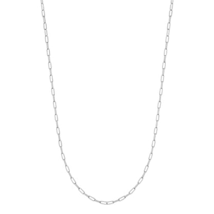 DESTIN Jewelry 18K Gold Plated Paperclip Chain Necklace, 2.5-6.5mm | Waterproof, hypoallergenic and tarnish-resistant adjustable stainless steel layering chain for women. - color: Stainless Steel, size: 30" + 2", style: 2.5 MM
