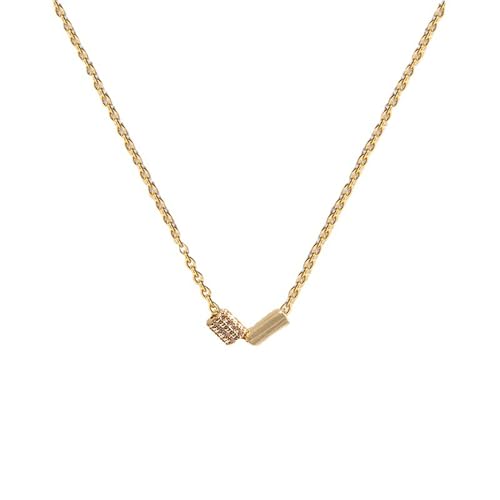 925 Sterling Silver Necklace for Women Trendy, Charming Layered Necklace with Cubic Zirconia Pendant for Her Womens Dainty Diamond Choker Necklaces Holiday Jewelry Gifts for Mom Wife Daughter Lover - color: CZ Necklace-Gold03