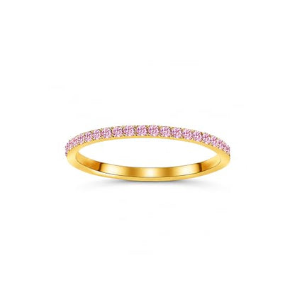Birthstone Rings For Women, Silver Stackable Cubic Zirconia Stainless Steel Birth Stone Ring To My Daughter/Mom Birthday Unique Gifts Jewelry - color: 10-Gold-October