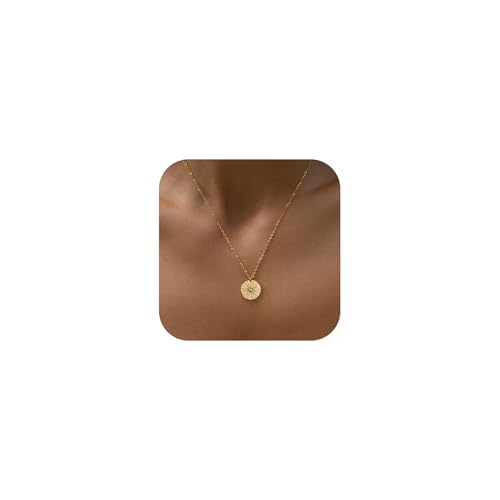 Gold Silver Necklace for Women, Dainty Cubic Zirconia Pendant | Teardrop CZ Charm, 14K Gold/Sterling Silver Plated, Adjustable Chain, Hypoallergenic & Waterproof Jewelry, Cute Trendy Gift - color: Gold-Radiant sun/cable chain