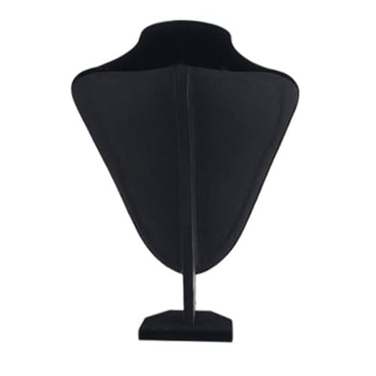 Comelyjewel Necklace Display Stand Set of 3, 8.7" Velvet Jewelry Bust for Necklaces & Earrings, Tangle-Free Organizer for Dresser, Jewelry Display for Home & Vendors (Black)