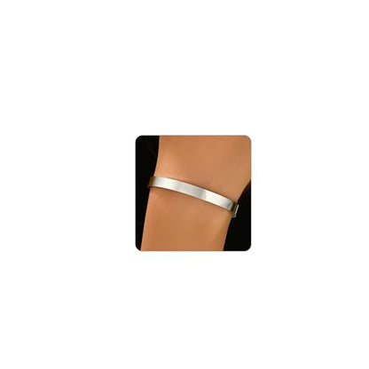 Gold Bangle for Women 18K Gold Plated Bamboo Heart Star Labyrinth Bangle Bracelets Dainty Stainless Steel Jewelry Gifts - color: Bangle-White Gold