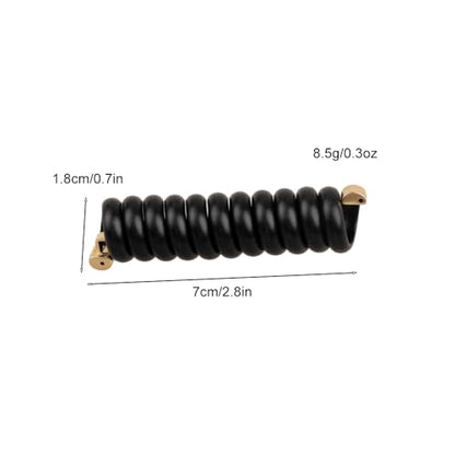Spiral Hair Ties Phone Cord Elastic Hair Bands No Damage Scrunchies for Women Coil Holders Hair Ties for Thin Thick Hair Straight Ponytail Hair Accessories 6pcs