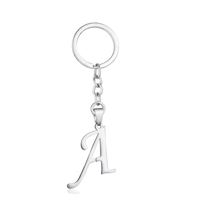 Stainless Steel Initial Letter Connector Charms Alphabet Pendant Diy Craft for Jewelry Making Necklaces Bracelets Keychain - color: Stainless Steel A