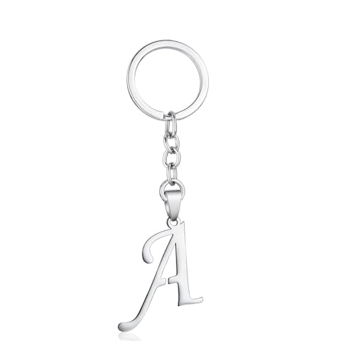 Stainless Steel Initial Letter Connector Charms Alphabet Pendant Diy Craft for Jewelry Making Necklaces Bracelets Keychain - color: Stainless Steel A