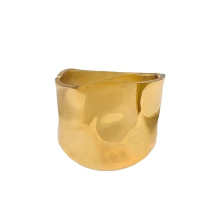 Exquisite and Stylish Gold Bracelet, Fashion Jewelry, Women's Gold Accessories – Ideal Gift for Mom, Wife or Girlfriend - style: Bright Gold Wide Cuff Bracelet