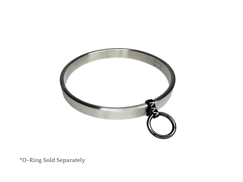 1/2" Flat Satin Stainless Steel Locking Eternity Collar - size: 14" (Inside Circumference)