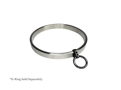 1/2" Flat Satin Stainless Steel Locking Eternity Collar - size: 14" (Inside Circumference)