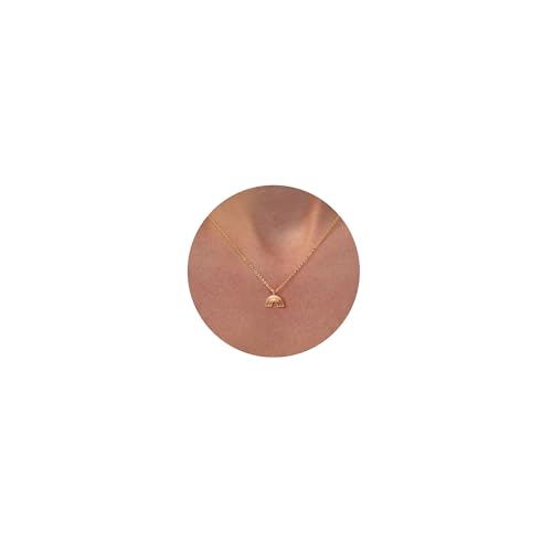 VRIUA Gold Necklace for Women, 14K Gold Plated Dainty Charm Necklace | Italian Horn, Star of David, Butterfly, Sun, Lotus, Sports and Cowboy Boot Charms, Everyday Jewelry Gift for Women - color: Rainbow