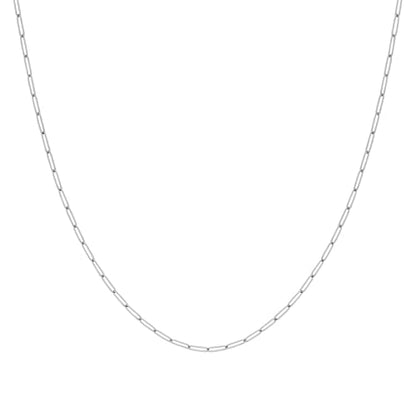DESTIN Jewelry 18K Gold Plated Paperclip Chain Necklace, 2.5-6.5mm | Waterproof, hypoallergenic and tarnish-resistant adjustable stainless steel layering chain for women. - color: Stainless Steel, size: 20", style: 2.5 MM