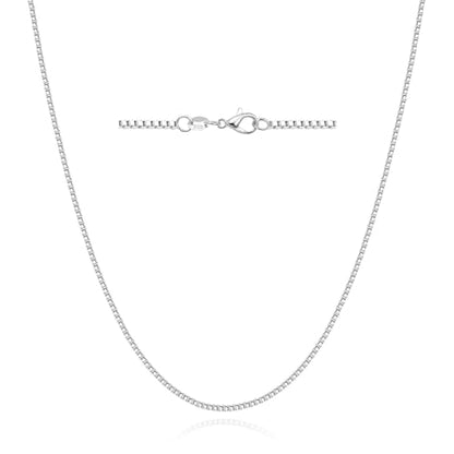 925 Sterling Silver Chain Necklace for Women 16-24 Inch Silver Jewelry Gift - size: 16 Inch, style: Box Chain