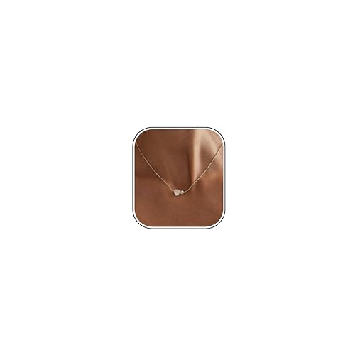 Pearl Necklaces for Women Trendy,14k Gold Plated Pearl Pendant Necklace Dainty Wedding Necklace Small Cute Gold Choker Necklace for Women Non Tarnish Gold Prom Jewelry Fashion Bridesmaids Gifts - color: heart pearl necklace