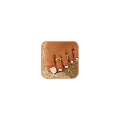 925 Sterling Silver Heart Toe Rings for Women Non Tarnish | Cute Dainty Love Knot Pinky Ring Adjustable Open Band Hypoallergenic Waterproof Summer Beach Wedding Foot Jewelry Accessories - color: Gold