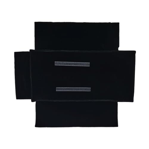 Velvet Travel Jewelry Case Roll Bag Organizer for Necklace Bracelet Earrings Ring (Black) (Black(4+2+2+6)) - color: Black (4+2+2+6)